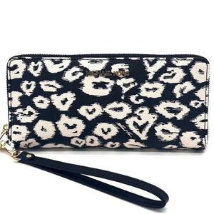 Michael Kors Large Continental Wallet Wristlet Black Multi